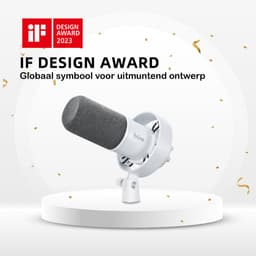 FIFINE - K688W - USB / XLR - Dynamische Microfoon - Streaming - Podcasting - Gaming - Geschikt voor PS4 / PS5 / PC - Wit — thumbnail 3