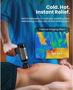 Massagepistool met Warmte en Koude Therapie - 10MM Amplitude Spiermassageapparaat voor Ontspanning en Herstel — thumbnail 2