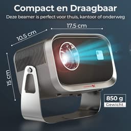 TAURUSPRO® Mini Beamer & Projector – Full HD 1080p – 4K Ondersteuning – Android 11.0 – Draagbare Beamer voor iOS & Android – WiFi 6 & Bluetooth 5.2 – Inclusief HDMI & Afstandsbediening – Home Cinema — thumbnail 5