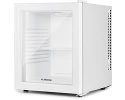 Klarstein Koelkast, Minikoelkast met glazen deur, Minikoelkast voor drankjes, snacks & cosmetica, Koelkast klein & stil, Verstelbare schappen, Kleine skincare koelkast 12-18°C, 30L