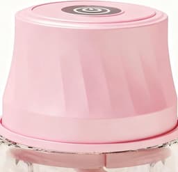 Elektrische Snijder - Mini Keukenmachine - Voedsel Bereiden - Draadloos Gemak - 350ml Capaciteit - Roze — thumbnail 5