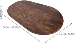 Mixer Onderlegger - Keukenmachine Mat - Aanrecht Beschermen - Massief Hout - 38.5 x 26.7 cm - Bruin — thumbnail 5
