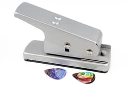 VHV - Gitaar plectrum pons - Plectrum maker - Plectrum snijder - Zelf plectrums maken - Heavy duty - Met 2 plectrum strips - Voor gitaristen - Cadeau voor muzikanten - Zilver — thumbnail 1