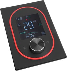 Slimme Thermostaat - Digitale Thermostaat Programmeerbaar - Energie Besparen - Kleuren Touchscreen Knop - 95V-240V - Zwart — thumbnail 1