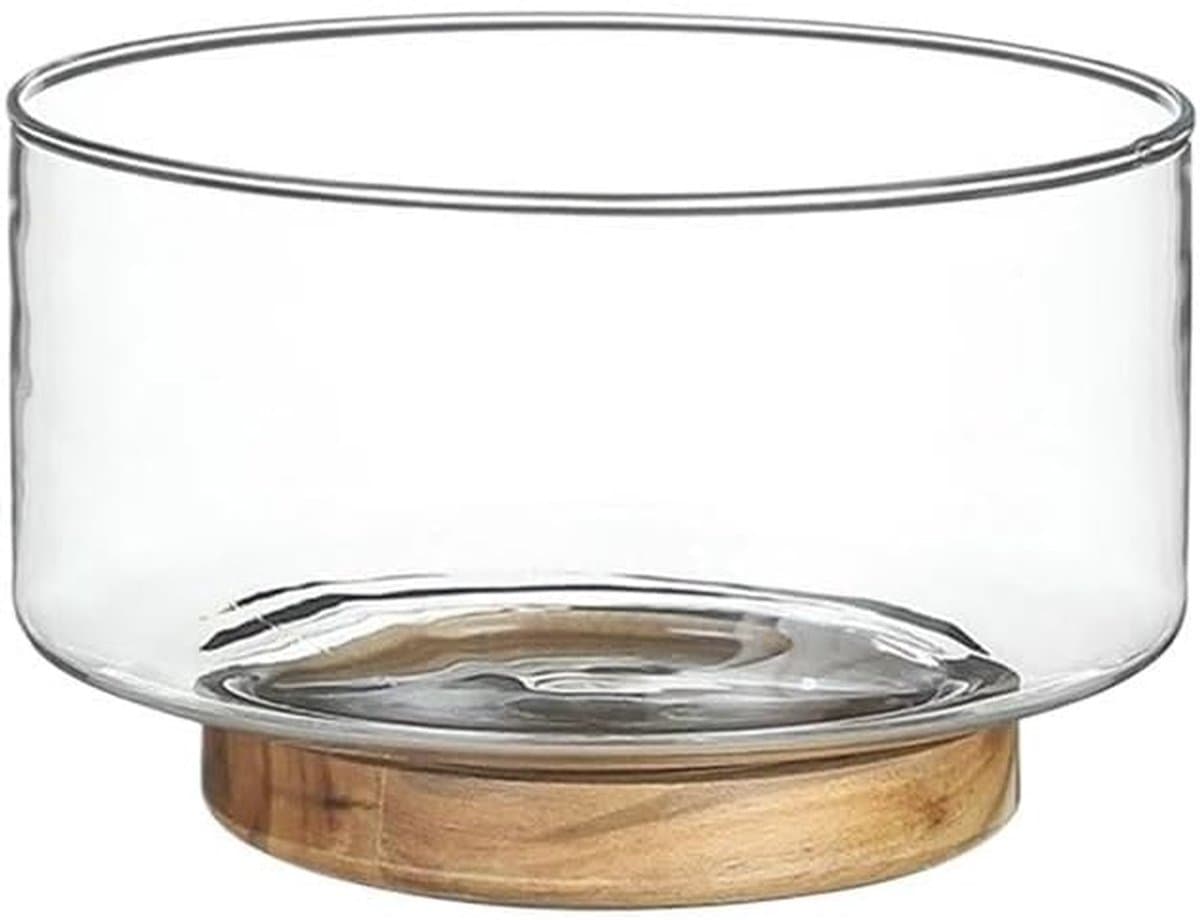 Glazen Kom - Mengkom Opbergkom - Ingrediënten Bereiden - Vaatwasmachinebestendig - 14 Liter - Transparant — afbeelding 1