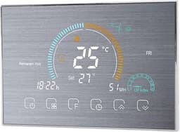 Slimme Thermostaat - Programmeerbare Thermostaat - Energie Besparen - Weersvoorspelling UV - 15 mm - Zilver — thumbnail 5