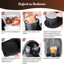 Koffiepad Adapter - Capsule Converter - Koffie Maken - Herbruikbaar en Veilig - 78 mm - Wit — thumbnail 5