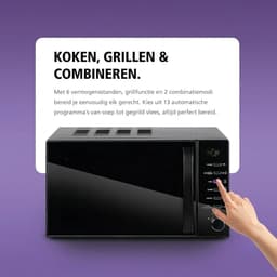 JCP® Magnetron - Airfryer - Vrijstaand - Zwart - 10cm x 10cm x 10cm — thumbnail 5