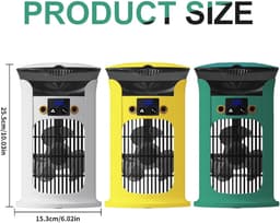 Mobiele airco Luchtkoeler - Luchtkoelerventilator - Verdampingskoeler-aircooler-luchtkoeler- Stille werking oscillatie - 3 snelheidsstanden - Watertank van 880 ml - Koelventilator voor slaapkamers, kantoren en woningen - 15,3 x 20,5 cm - Groen — thumbnail 2