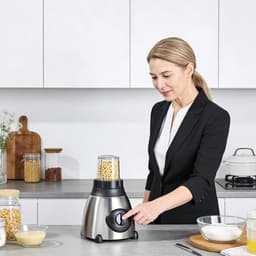 Keuken Mixer - Voedselprocessor Kruiden - Snel Ingrediënten Mixen - Continue Toevoeging Deksel - 1.5 Liter Inhoud - Zwart — thumbnail 5