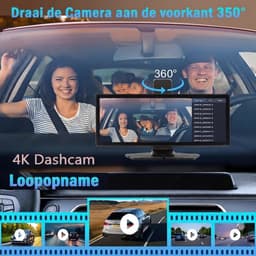 VALI® Draadloze Dashcam - Draadloos CarPlay-Scherm - Dashcam met CarPlay - Zwart - 4cm x 18cm x 7cmDraadloze Dashcam - Dashcam met CarPlay - Draadloos CarPlay - Scherm - Zwart - 4cm x 18cm x 7cm — thumbnail 4