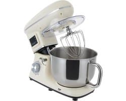 Keukenmachine - Roer- en kneedmachine - Bakken en mixen - LCD timer functie - 62 liter kom - Wit