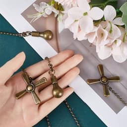 Trekketting voor Plafondventilator en Lamp - Verlengkettingen in Antiek Brons — thumbnail 5