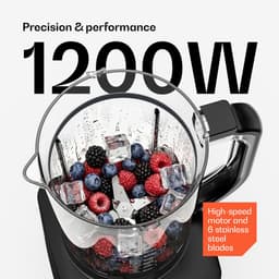 SnelShoppen - Multifunctionele Keukenmachine met Mixer - 1200 W, 2L Kom, 1,75L Mixer, 6 Programma's, Sapcentrifuge en Vleesmolen, Keukenapparaat voor — thumbnail 5
