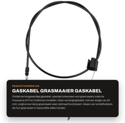 Gaskabel Vervangen 55 inch - Controle Kabel - Universeel - Geschikt voor Grasmaaiers - Onderdeelnummers 427497/532427497 - Schokbestendig - Besturingskabel — thumbnail 1