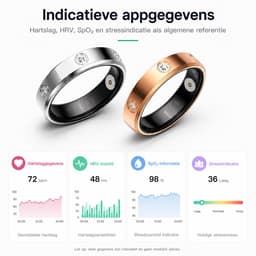 DrPhone RingSense Elegance Slimme Ring - Smart Ring - IP68 - Stappenteller - Zilver - EU Maat 58 — thumbnail 3
