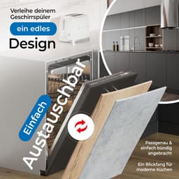 Vaatwasser Frontplaat - Paneel Vaatwasser - Keuken Moderniseren - Krasbestendig Melamine - 715 x 444 mm - Zwart — thumbnail 5