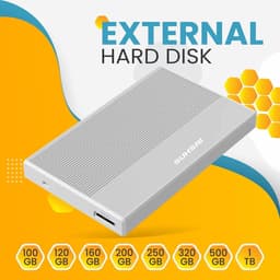 Externe Harde Schijf - Draagbare Opslag - Bestanden Opslaan - Snelle Dataoverdracht - 120GB Capaciteit - Zilver — thumbnail 2