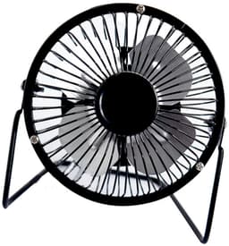 4-inch kleine USB-bureauventilator van metaal, fluisterstil, 360 graden kantelbaar - Zwart — thumbnail 5