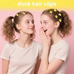 30 stuks eendenhaarspelden, eend van hars met hoedclips, kleine schattige en stijlvolle gele haarspeld voor dagelijks gebruik, schoolfeesten, muziekfestivals en carnavalshaarversieringen — thumbnail 4
