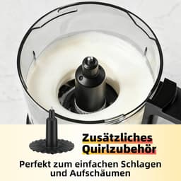 SnelShoppen - Krachtige 400W Keukenmachine met 2 Snelheden & Pulsefunctie | 4 Roestvrijstalen Messen & Klopper | 0.95L Afneembare Kom voor Hakken, Mix — thumbnail 5