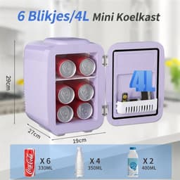 SP® Mini Koelkast - 4L Capaciteit - Minibar - Skincare Koelkast - Paars - 27cm x 19cm x 29cm — thumbnail 2