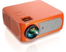 SnelShoppen - Mini Projector 6000 Lumens, Draadloze WiFi Beamer, Bluetooth, Full HD 1080P, Portable Home Cinema, Zoom X/Y, Contrast 9000:1, 60.000 Uur