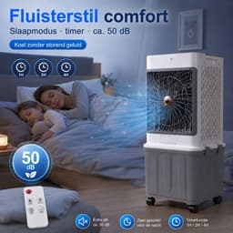 MUPOO Aircooler 32L Mobiel - Luchtkoeler / Airco zonder Afvoerslang - 4-in-1 Ventileren met 120° Oscillatie & Afstandsbediening-Airconditioning-Stil (50dB)-voor Woonkamer, Slaapkamer, Kantoor en Garage — thumbnail 5