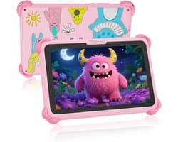 SnelShoppen - Kids Tablet 7 inch Android Tablet voor Kinderen - 32GB met WiFi, Ouderlijk Toezicht, Leer Apps, Geschikt voor 3-7 Jaar, Roze
