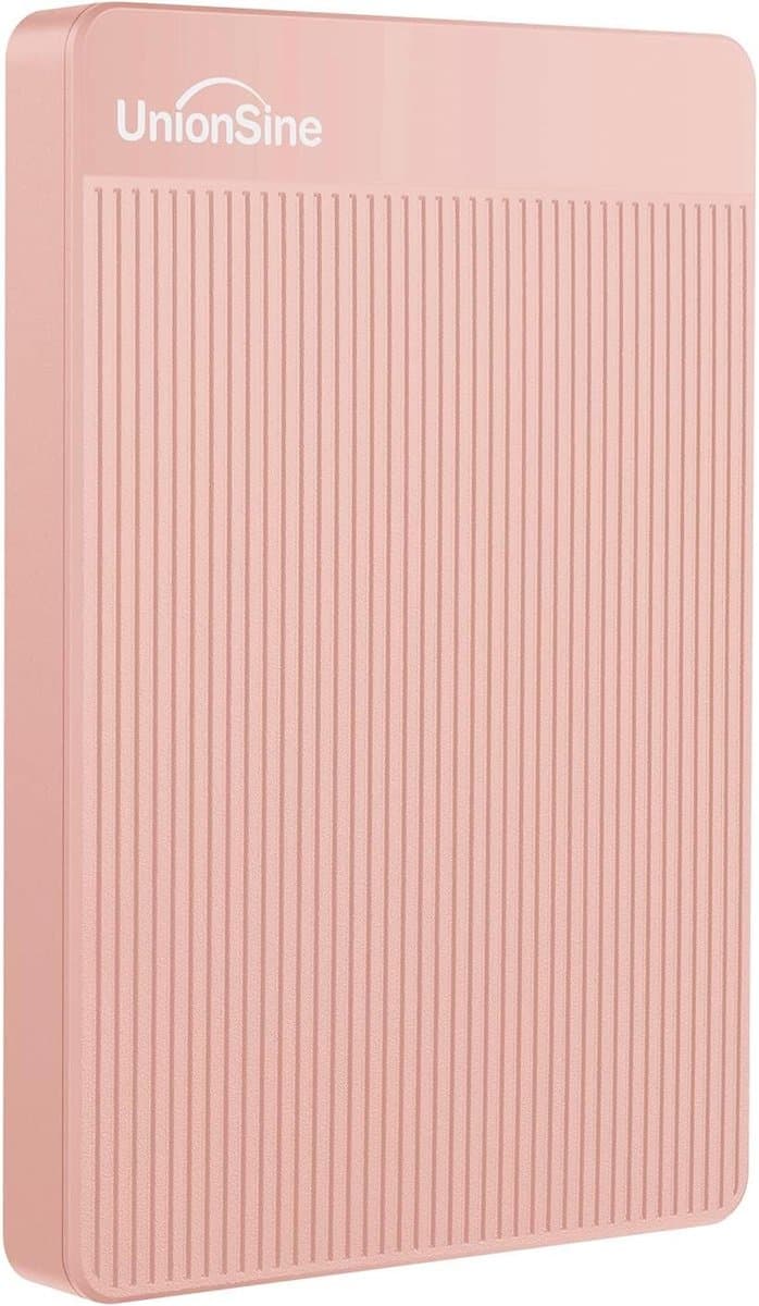 Externe Harde Schijf 500 GB - USB 3.0 HDD - Ultra Slim, Stil en Draagbaar - Plug & Play - Roze — afbeelding 1