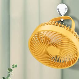 Campingventilator met verlichting, oplaadbare USB-bureauventilator, draagbare kleine ventilator voor in de tent — thumbnail 2