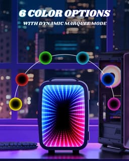 Zerova Mini koelkast - Minibar - Mini Koelkasten - Koelen en Verwarmen - 4L Inhoud - 7 LED-Lichtmodi - AC/DC - Stil - Zwart — thumbnail 3