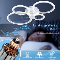 Plafondventilator met LED Verlichting – Ø85 cm – 6 Snelheden – Stille DC Motor – Afstandsbediening – Dimbaar – Zomer- & Winterstand – Houtlook — thumbnail 1