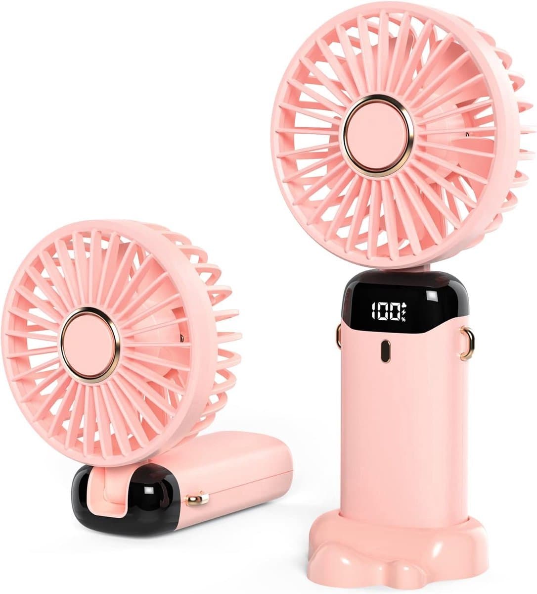 Solvix tafel ventilator geluidloos - Tafelfan - USB - 5 Snelheden - Oplaadbare Batterij - Voor Thuis en Op Reis — afbeelding 1