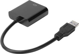 USB naar VGA Adapter - Converter Externe Display - Beeld Uitbreiden - Plug and Play - 5 Gbps - Zwart — thumbnail 1