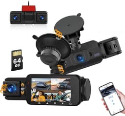 Dashcam 4K+1080P - WiFi Auto Camera - 3" IPS Scherm - Nachtzicht voor optimale veiligheid - ShopVlot — thumbnail 1