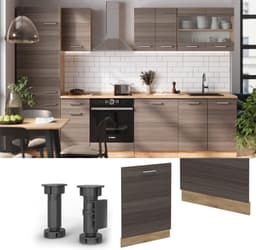 Vaatwasserfrontpaneel - Keukenpaneel - Keuken Integratie - Naadloze Pasvorm - 60 cm - Edelgrijs — thumbnail 3
