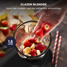 SnelShoppen - Keukenmachine 2000W - Keukenrobot Foodprocessor met 6,2L Mengkom - Inclusief Vleesmolen, Blender en Accessoires - Zwart — thumbnail 5