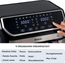 Heteluchtfriteuse Dubbele Mand - Airfryer XL - Gezond Koken - 11 Programma's SYNC Functie - 9 Liter - Bruin — thumbnail 5