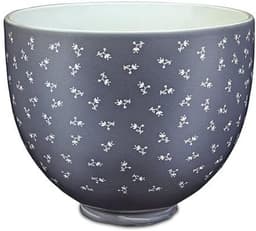 Keramische Mengkom - Bakkom Keuken - Bakken en Mixen - Vintage Floral Design - 4.7 Liter - Blauw — thumbnail 1