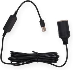 SnelShoppen - USB Poort naar 12V Auto Sigarettenaansteker Adapter Kabel voor Dashcam, GPS, Compact en Duurzaam, Ideaal voor Reizen — thumbnail 1
