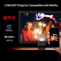 SnelShoppen - Intelligent Projector voor Feesten, Camping en Thuisgebruik - Draagbare Mini Beamer met WiFi, Full HD Beeldkwaliteit, Compact en Lichtge — thumbnail 5