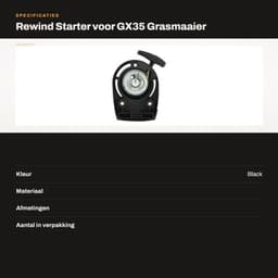 Startkoord vervangingsonderdeel - Geschikt voor GX35 - GX35NT - HHT35S - Grasmaaier - Eenvoudig te gebruiken - Directe vervanging - Startmechanisme — thumbnail 2