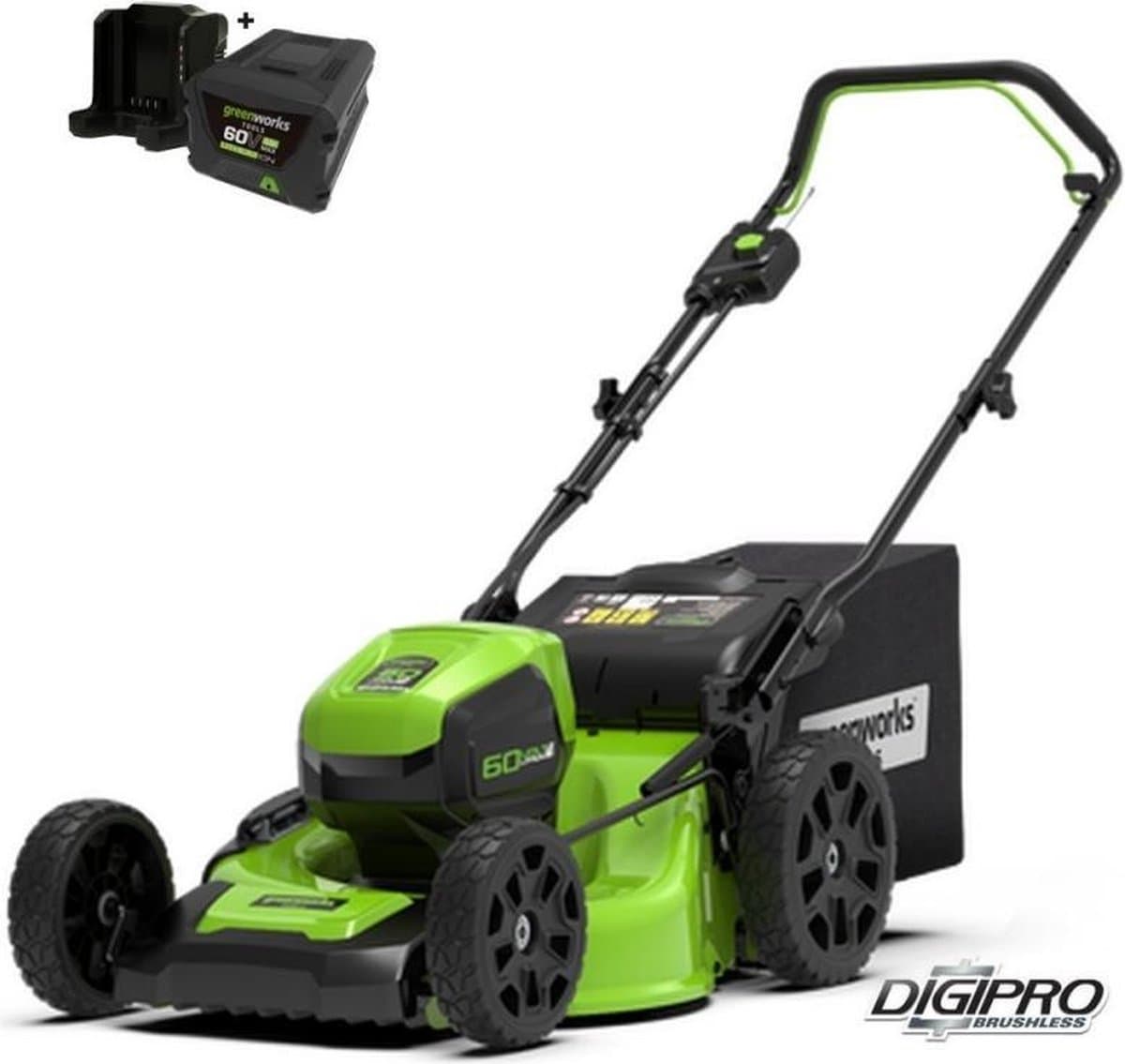 Greenworks 60 volt Accu Grasmaaier 46 cm — afbeelding 1