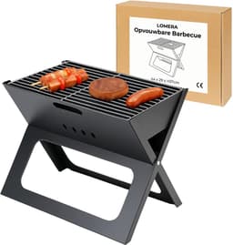Lomera Opvouwbare Barbecue - Inklapbaar - Draagbare Houtskool Grill - Camping Barbecue - Strand Barbecue - Park Barbecue - Houtskool Bbq - Compact En Lichtgewicht - Gemakkelijk Te Transporteren - Praktische Vorm - Stabiele X-Vorm — thumbnail 5
