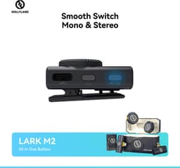 Hollyland Lark M2 Wireless Microphone for iPhone14 & Below, Mini Magnetic Microphone, 300m Range, Hi-Fi Audio, Noise Cancelling, 30h Use, Video Recording, Lightning — thumbnail 3