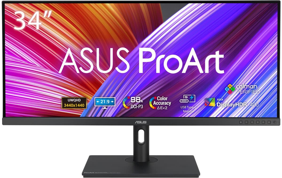 ASUS ProArt Display PA348CGV - UWQHD Grafisch Designer Monitor - Calman Gecertificeerd - USB C - 34 Inch — afbeelding 1