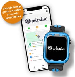 Wiesba WB40 - smartwatch kinderen - gps horloge kind - kinderhorloge bellen - gps tracker kinderhorloge - kinderhorloge met gps - kinderhorloge - Blauw — thumbnail 1