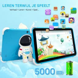 Kindertablet Vanaf 3 Jaar - Tablet Kinderen - Kinderspeelgoed - Blauw — thumbnail 4
