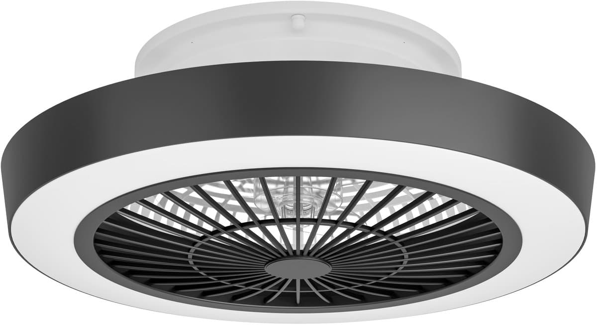 EGLO Sazan Plafondlamp met ventilator - 54,8cm - AC-longer life - Wit/Zwart — afbeelding 1